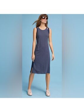 Michael Stars Anthropologie Navy and White Striped‎ Lined Tee L